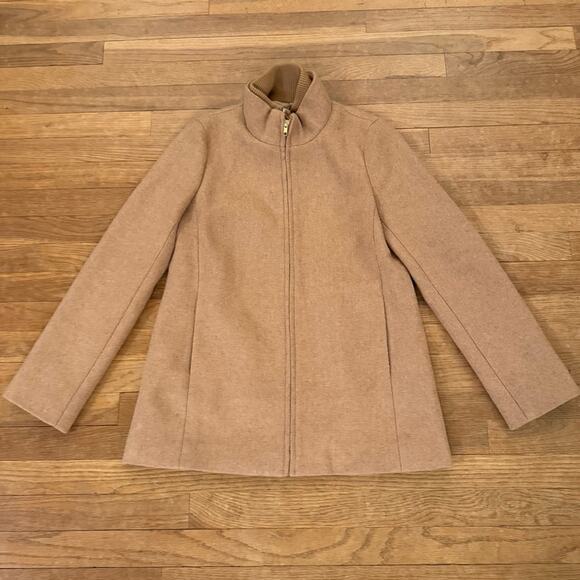 J. Crew wool blend zip front Village coat size 4 b17 - Picture 1 of 8